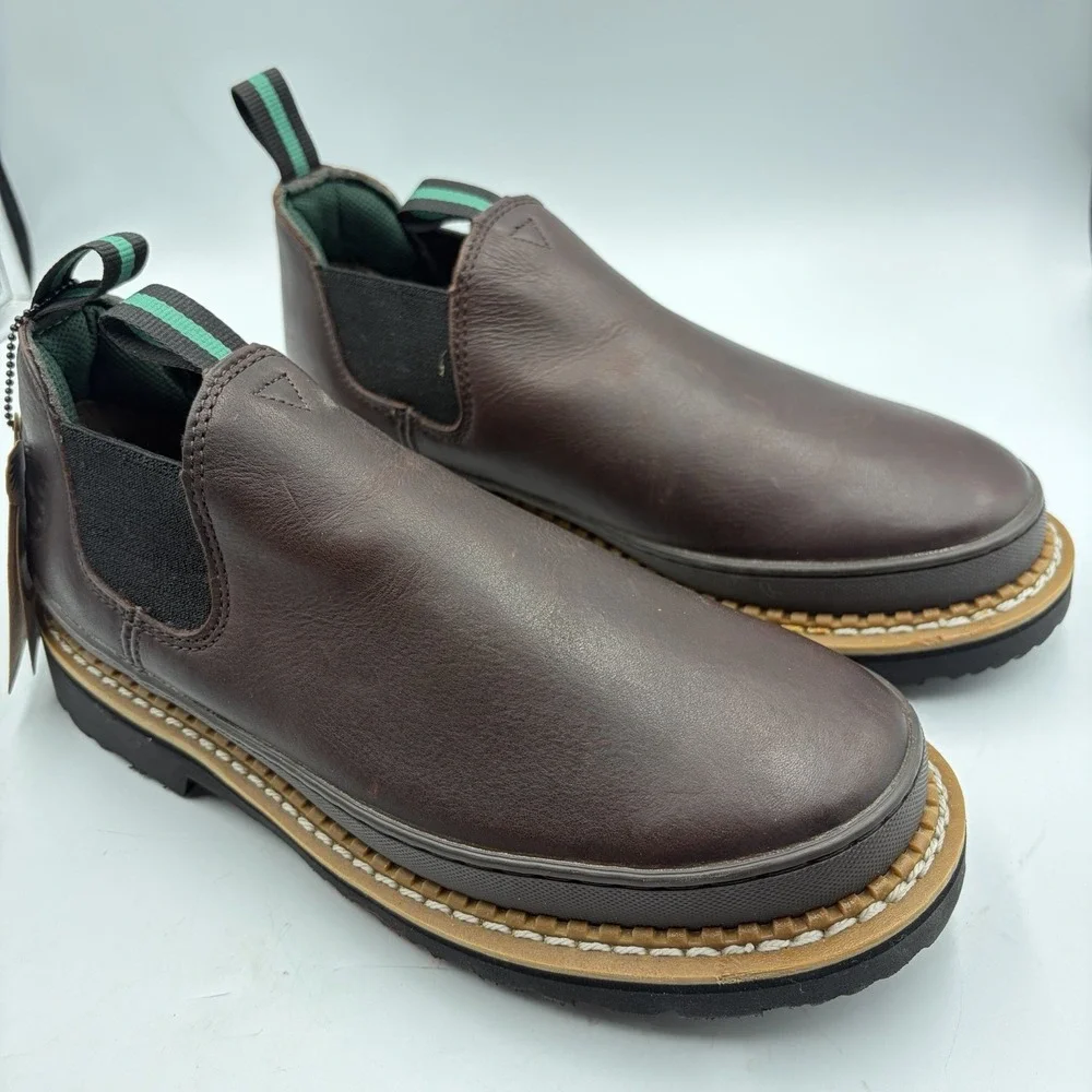 Georgia Boot Men's Georgia Giant Romeo Soft Toe Work Shoe Soggy Brown GR262 9 W